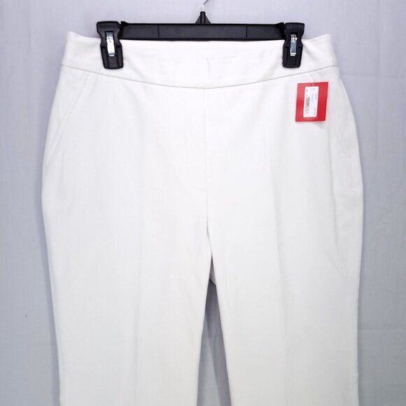 Spanx Cropped Flare Pants Stretch Waist On The Go Shaping Silver Lining Large - Picture 5 of 16